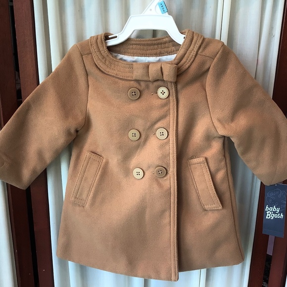 OshKosh B'gosh Other - NWT Oshkosh Baby B’gosh Baby Soft Felt Button-Front Tan Coat Size 6M